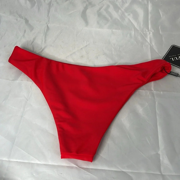 ZAFUL NWT Red Cheeky Bikini Bottom Size 6 - Picture 2 of 5